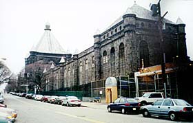 [photo, Metropolitan Transition Center (formerly Maryland Penitentiary), view from lower Forrest St., Baltimore]