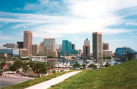 [photo, Baltimore skyline (view from west side of Federal Hill Park), Baltimore, Maryland]